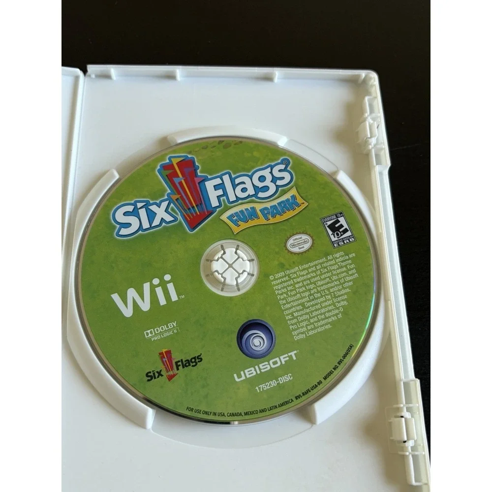 Six Flags Fun Park (Nintendo Wii, 2009) Video Game Complete CIB